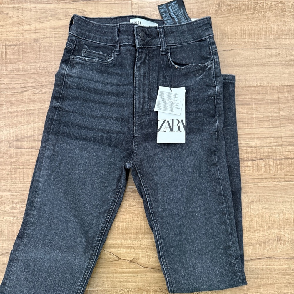 Zara Misty Black High Waist Jeans - Picture 1 of 2